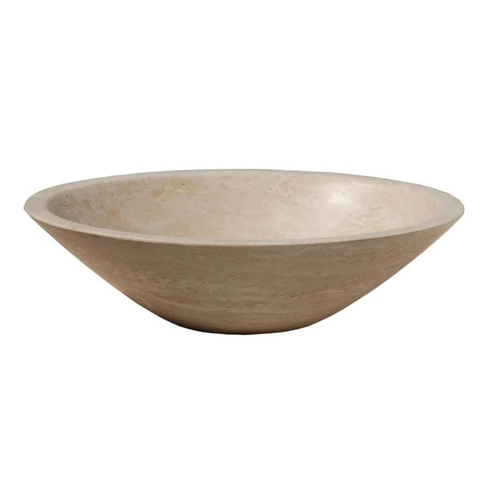 Natural Travertine Handcrafted Oval Vessel Sink Classic 22x18x6