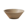 Light Travertine Vessel Sink Tapered Natural Stone Handcrafted 16x6