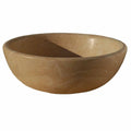 Light Travertine Hand-Carved Natural Stone Vessel Sink Round 16 Inch
