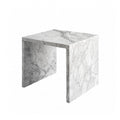 Natural Stone White and Grey Marble Side Table Modern Contemporary Home Design