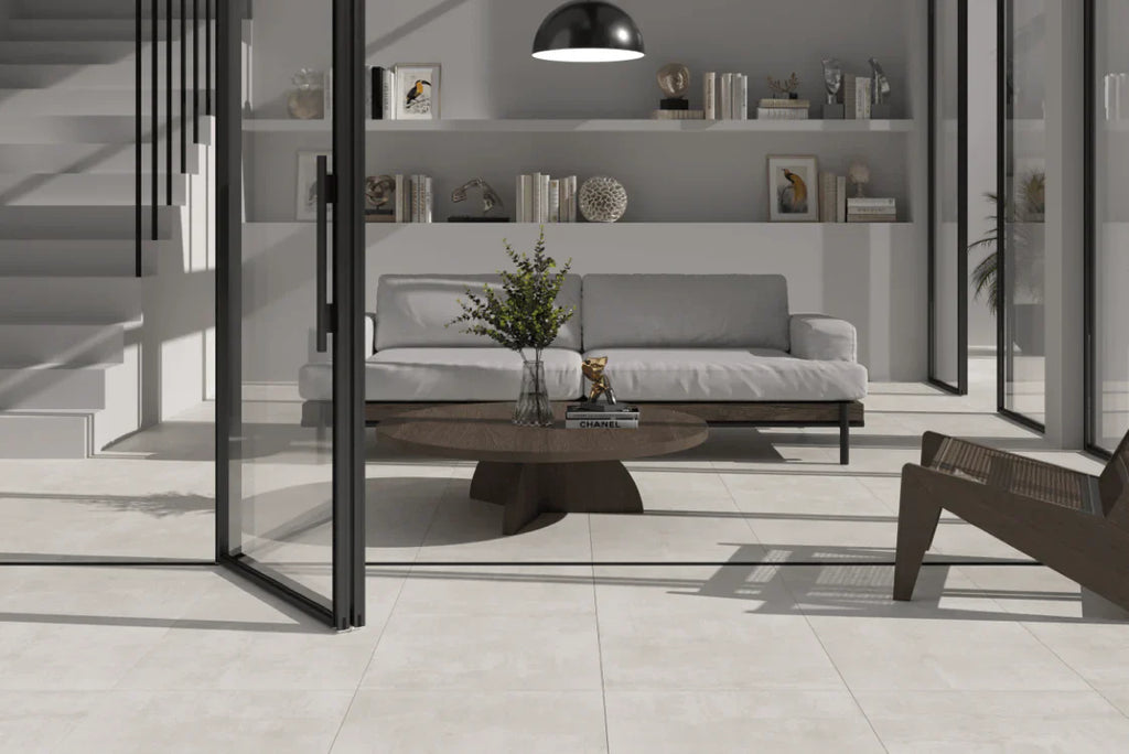 White Porcelain Outdoor Pavers 24x24 - Premium Thick 3/4 Inch