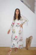 Rhode Wrap Dress in Multi Rosette