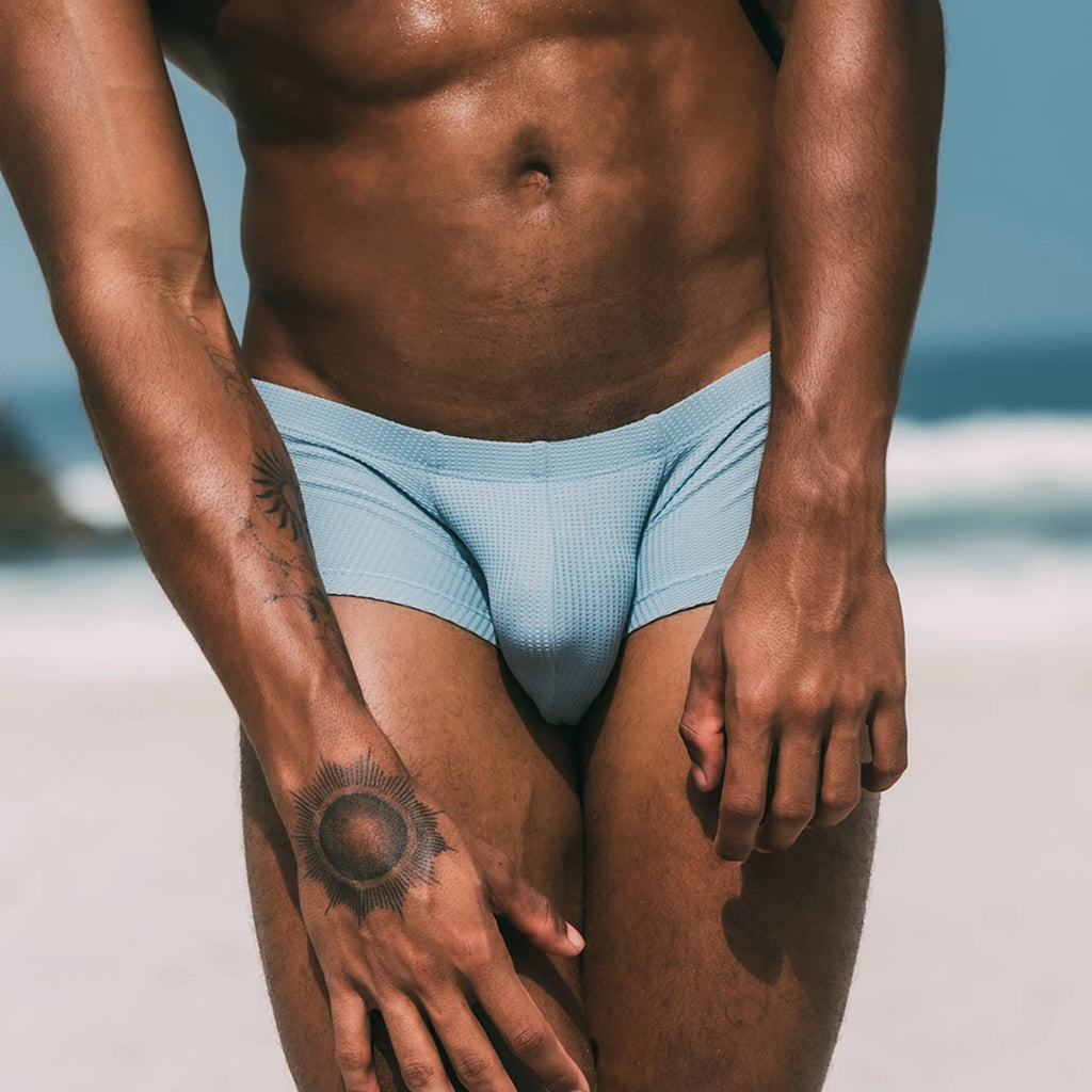 Men’s Breathable Solid Color Boxer Briefs