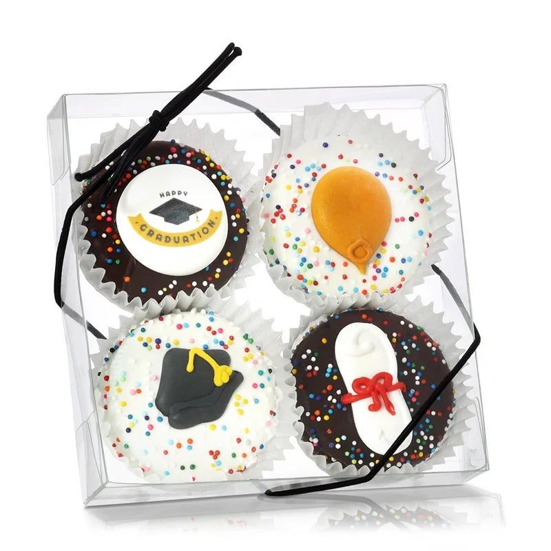 Graduation Chocolate Dipped Sandwich Cookie Set