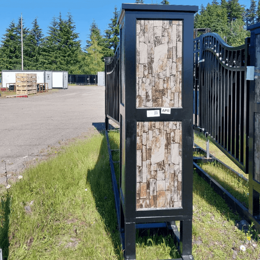 20x8 ft Dual Swing Driveway Gate with Ornamental Posts