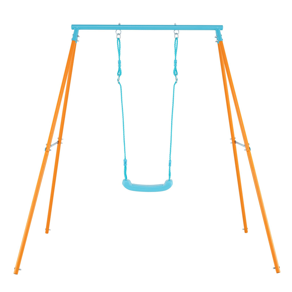 Outdoor Heavy Duty Metal Toddler Swing Set with Stand