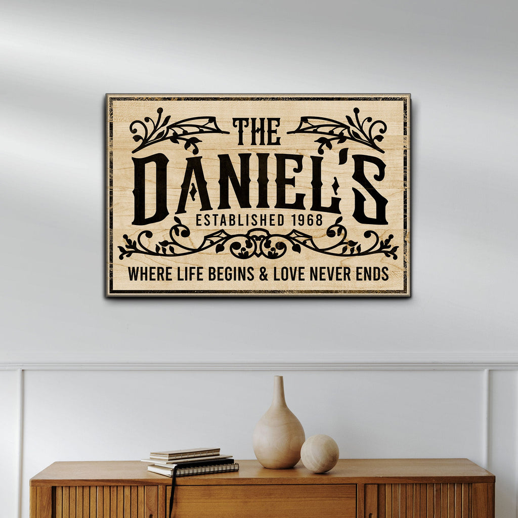 Established Last Name Sign V