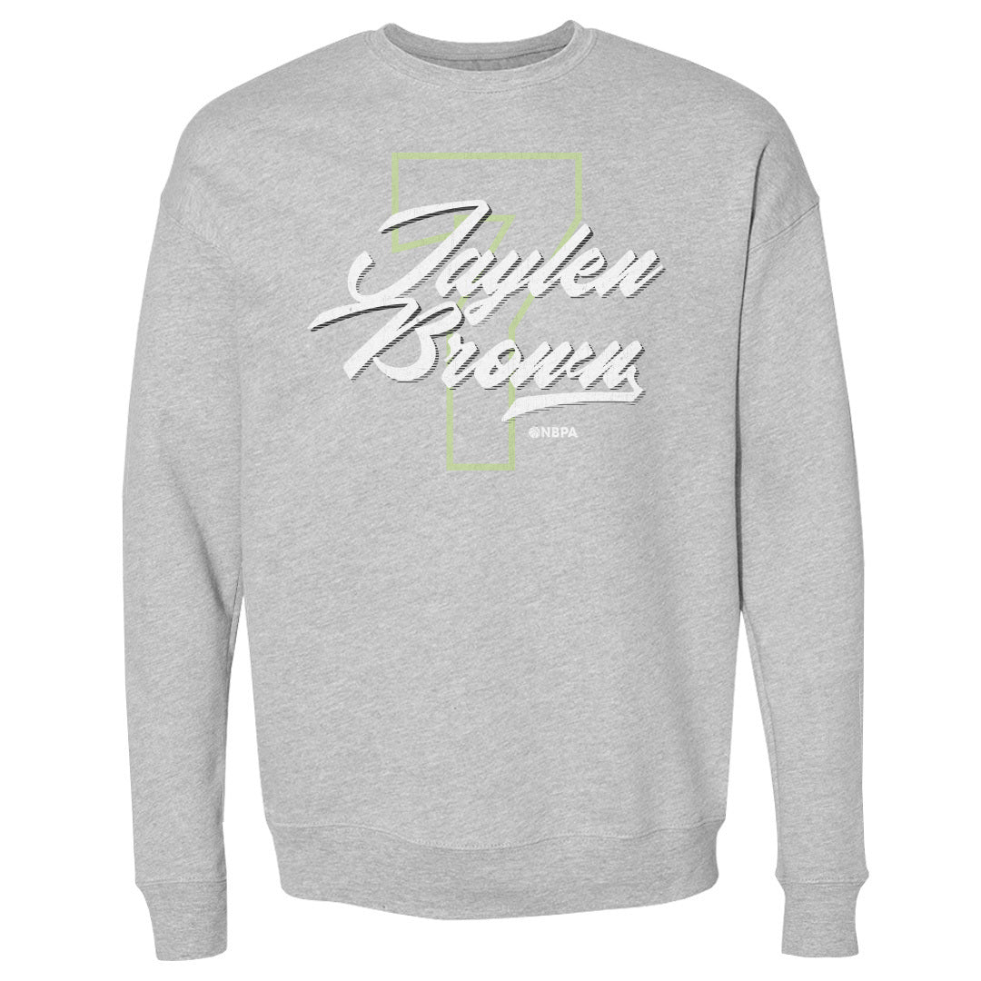 Jaylen Brown Boston Number Script WHT