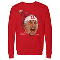 Patrick Mahomes Kansas City Portrait Santa Hat WHT