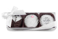 Bride & Groom Hand Dipped & Decorated Sandwich Cookie-Clear Box