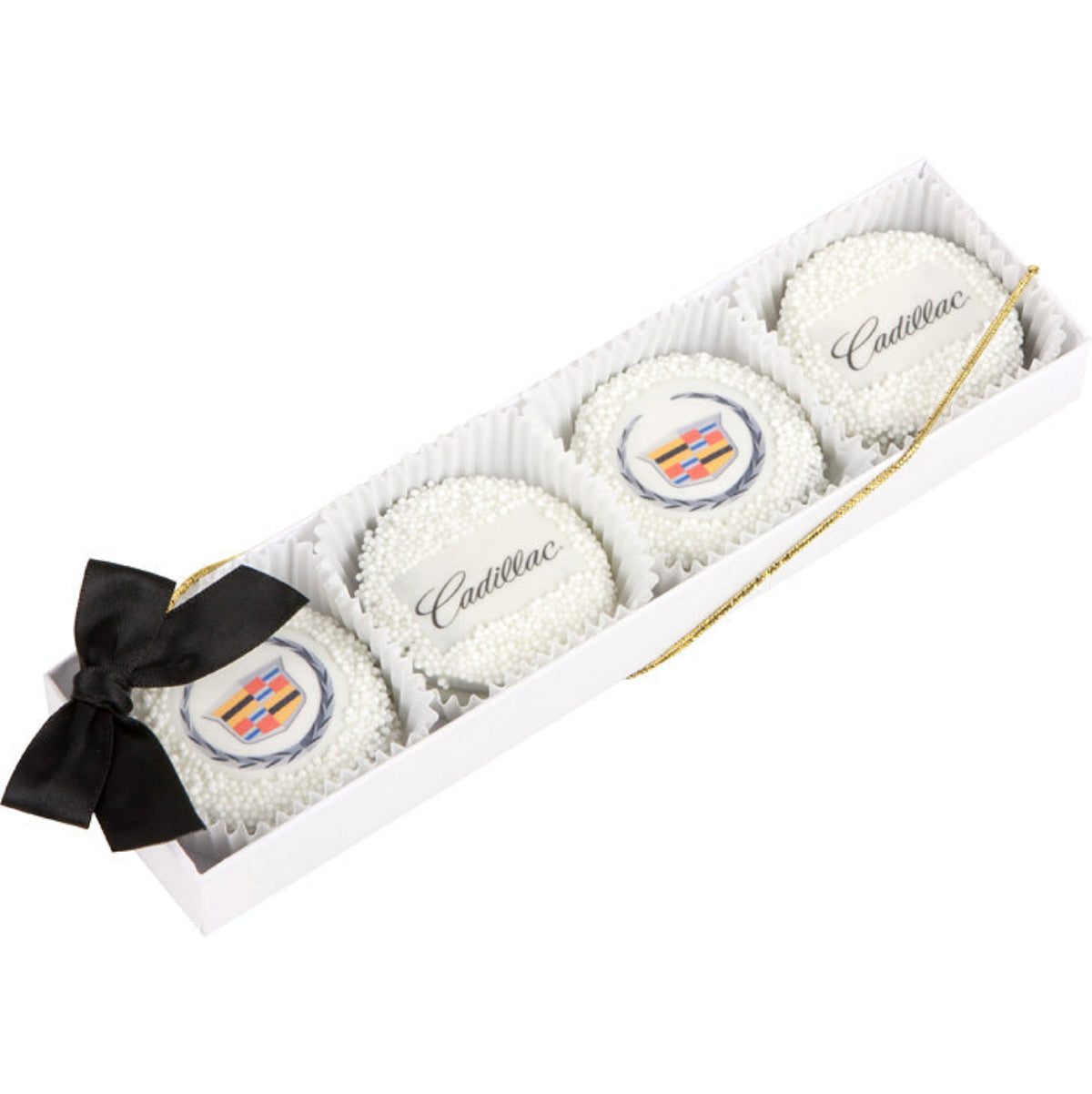 Logo Hand Dipped & Decorated Sandwich Cookie-Box of 4