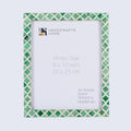 Picture Frame Moroccan Pattern Collection Bone & Resin Inlay Green – 3 Sizes