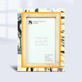 Picture Frames Abstract Ink Art Collection Resin Inlay - Ivory, 4x6 & 5x7