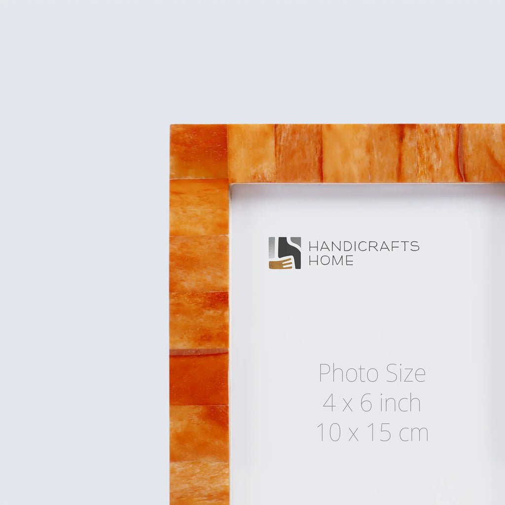 Picture Frame Classic Collection Bone Inlay Orange Pack of 2 – 3 Sizes