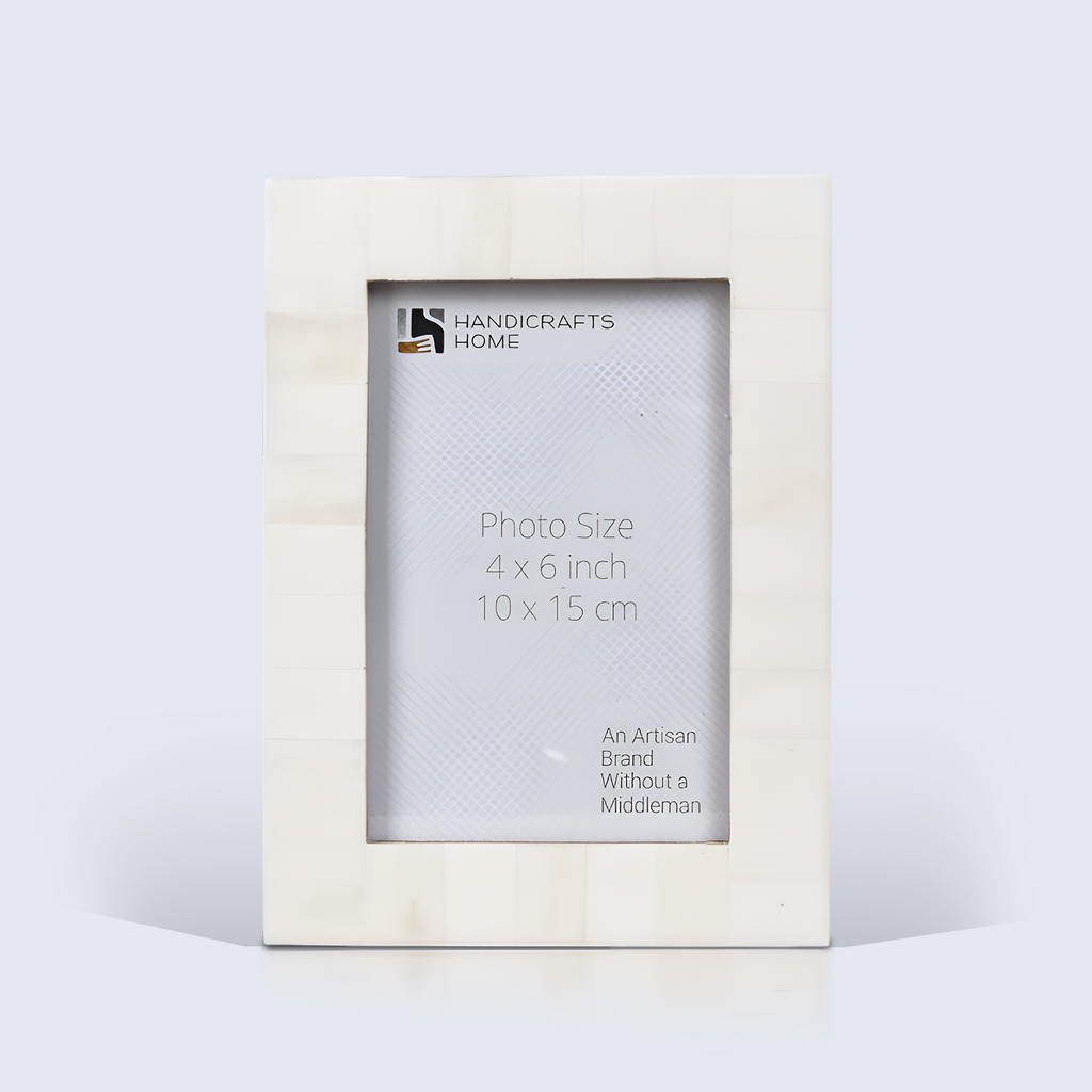 Picture Frame Classic Pattern Collection Bone Inlay White – 3 Sizes