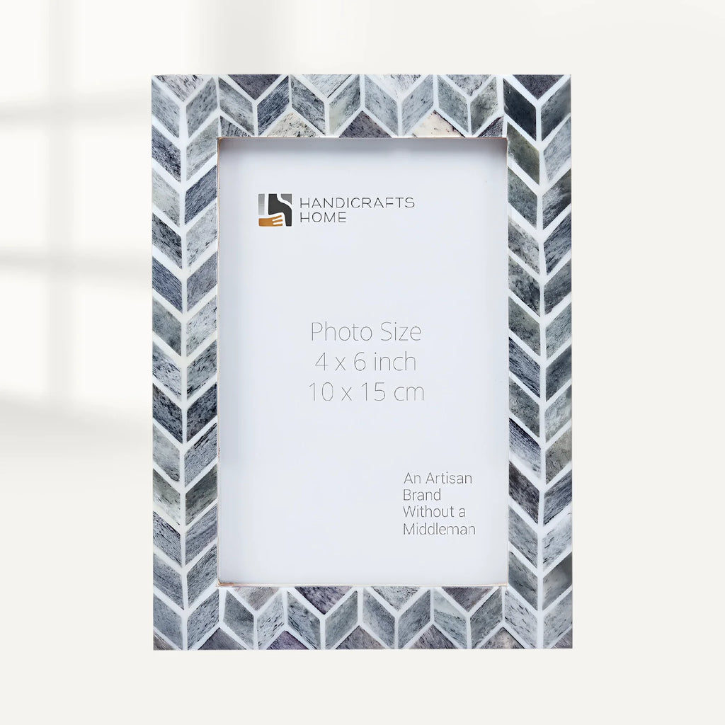 Grey Bone Inlay Picture Frame Arctic Smoke Col. 4x6 5x7 8x10