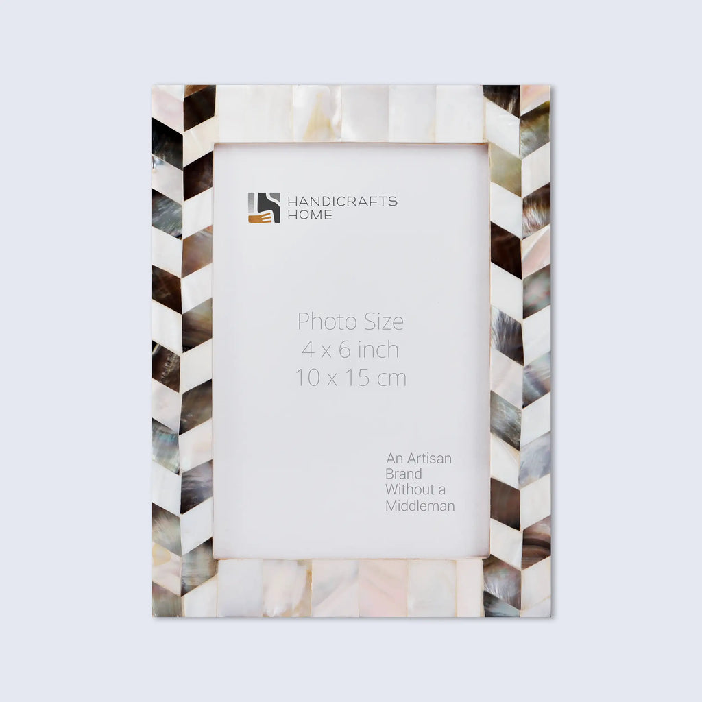 Picture Frames Pearlescent Barley Collection Mother of Pearl White 3 Sizes