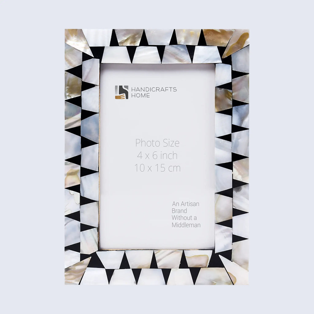 Picture Frames Pearlescent Flash Collection Mother of Pearl Resin White 3 Sizes