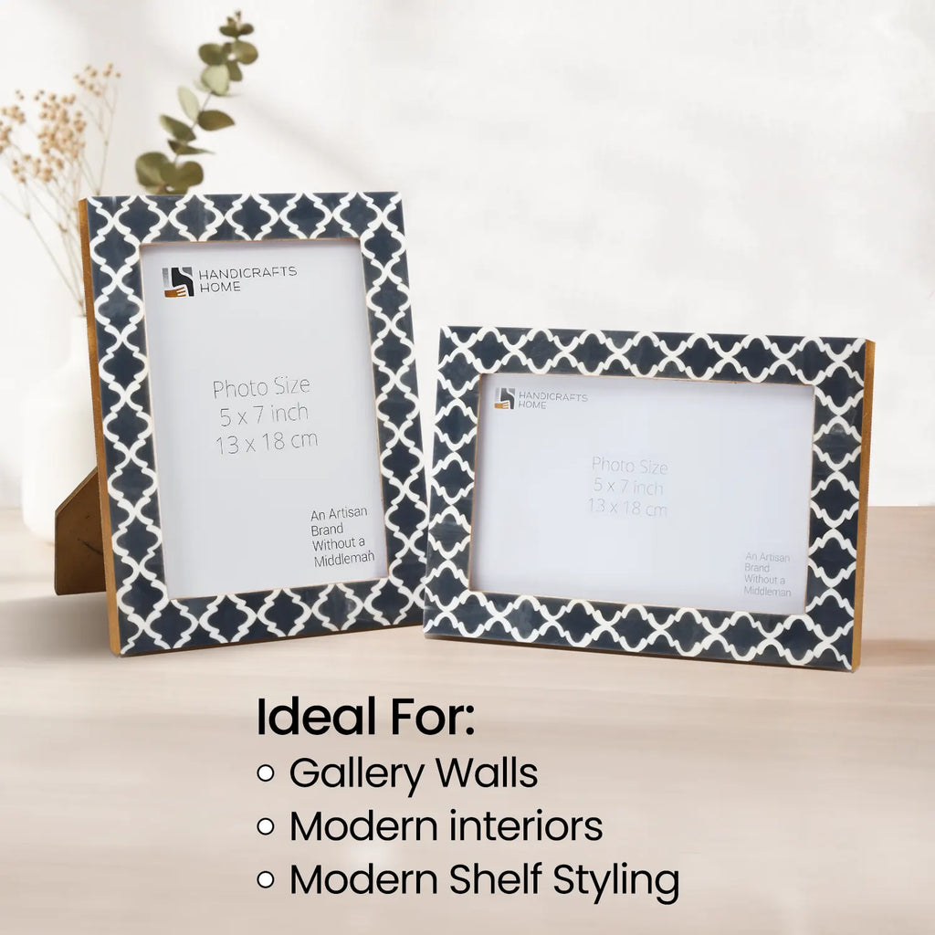 Casablanca Fumar Resin Inlay Picture Frame Set 2