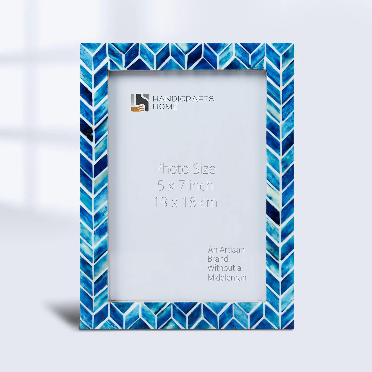 Picture Frame Arctic Ice Pattern Collection Resin inlay Blue & White – 4x6, 5x7 & 8x10