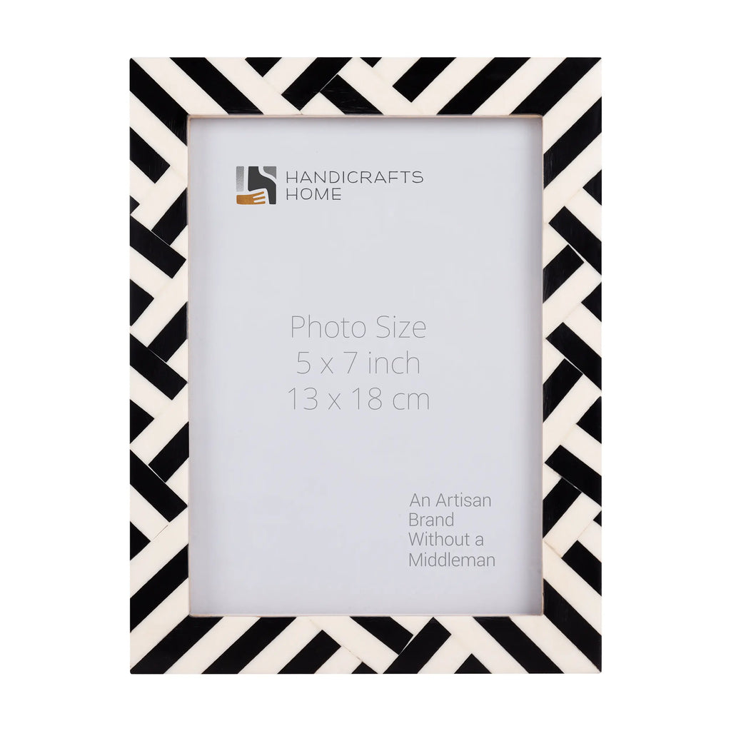 Picture Frame Avant Coco Collection Resin Inlay Black & White – 4x6, 5x7 & 8x10"