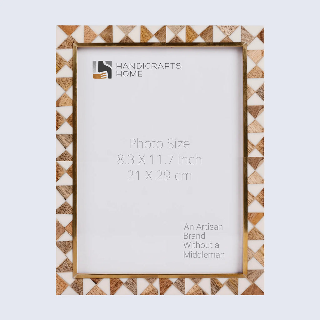 Poster Frame Halo Ivory Wood & Resin Inlay Make to Order 8.3X11.7