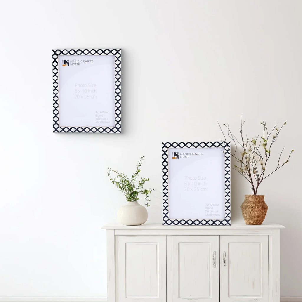 Casablanca Negra Resin Inlay Picture Frame Set 2