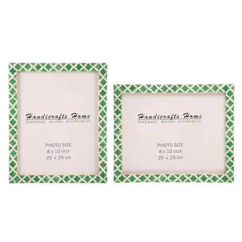 Casablanca Verde Resin Inlay Picture Frame Set 2