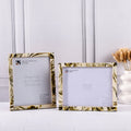 Picture Frame Deco Marble Collection Resin & Brass Inlay Classic Marble Finish – 3 Sizes (Pack of 2)