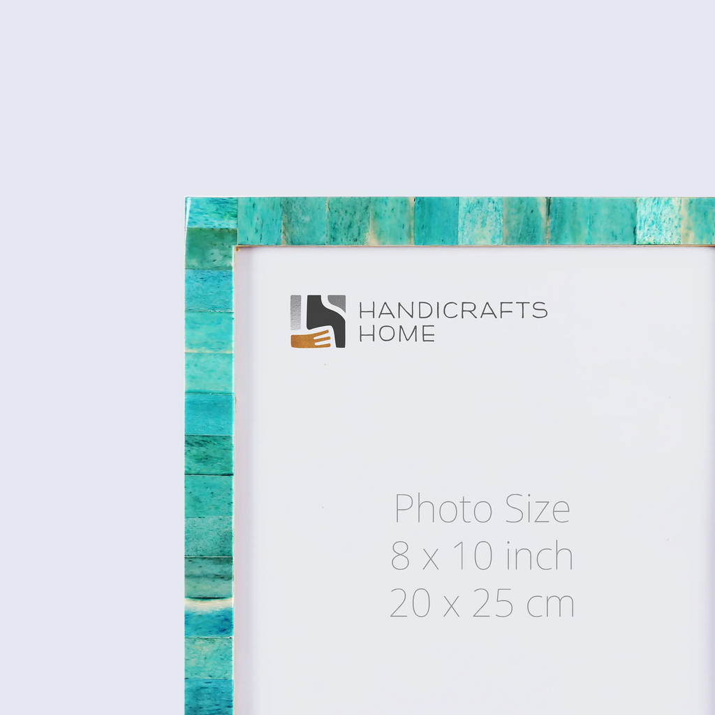 Picture Frame Classic Pattern Collection Bone Inlay Green – Pack of 2 4x6 & 5x7