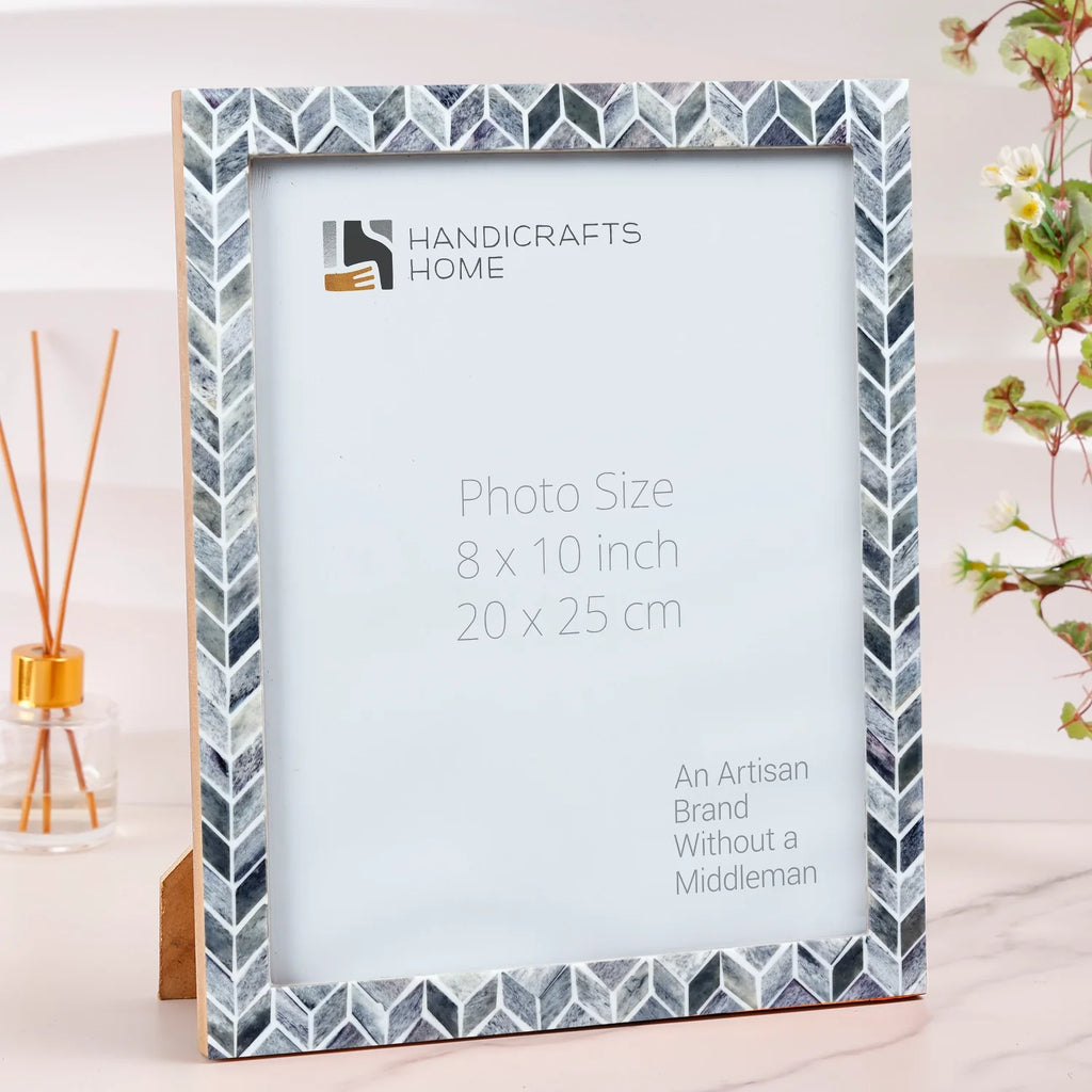 Grey Bone Inlay Picture Frame Arctic Smoke Col. 4x6 5x7 8x10