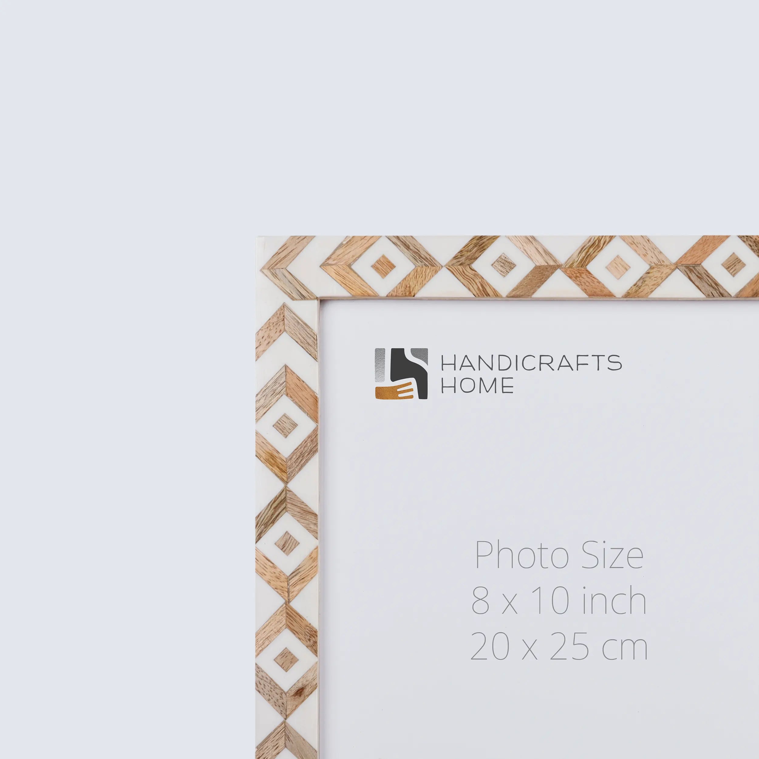 Picture Frame Marquet Array Collection Wood Resin Inlay Brown white Pack of 2  in 8 Sizes
