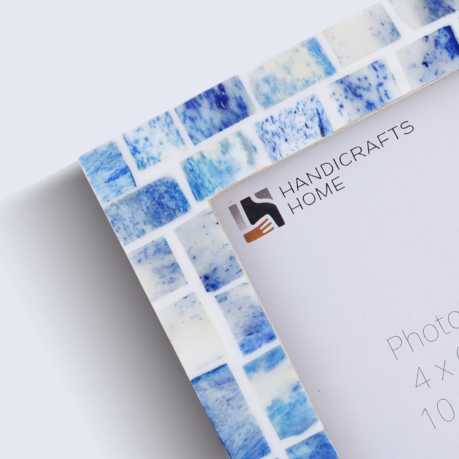 Picture Frame Indigo Mosaic Collection Bone Inlay - Blue, 4x6 & 5x7