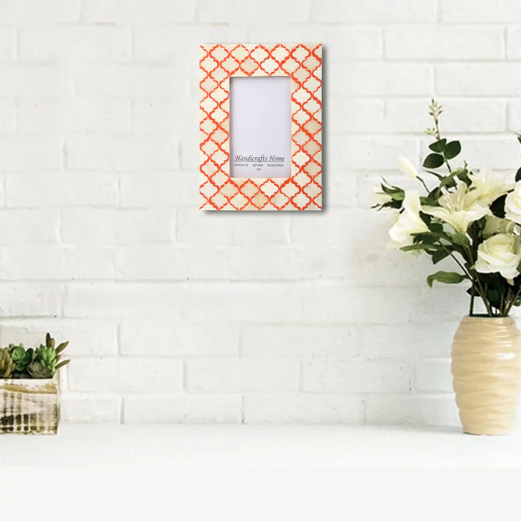 picture-frame-moroccan-pattern-white-red-4x6-5x7