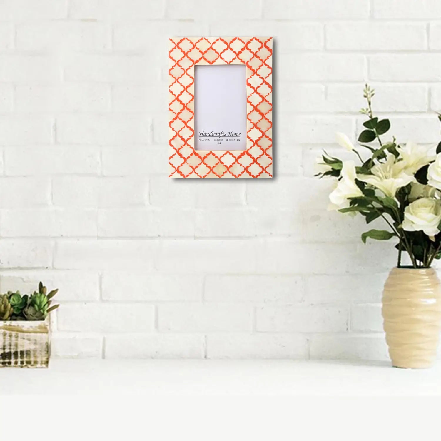picture-frame-moroccan-pattern-white-red-4x6-5x7