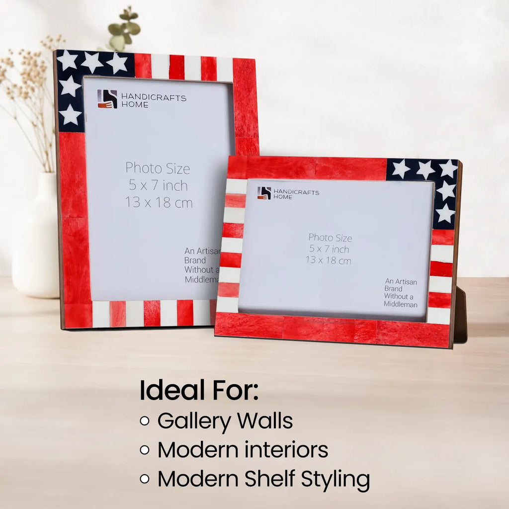 American Flag Manhattan-Patriot Picture Frames Set of 2