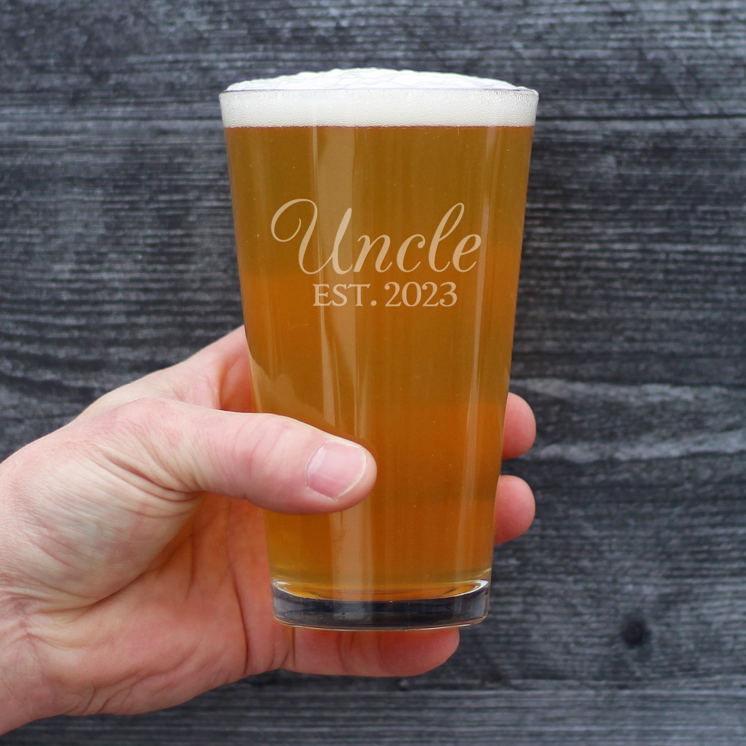 Uncle Est. 2023 - Decorative - 16 Ounce Pint Glass
