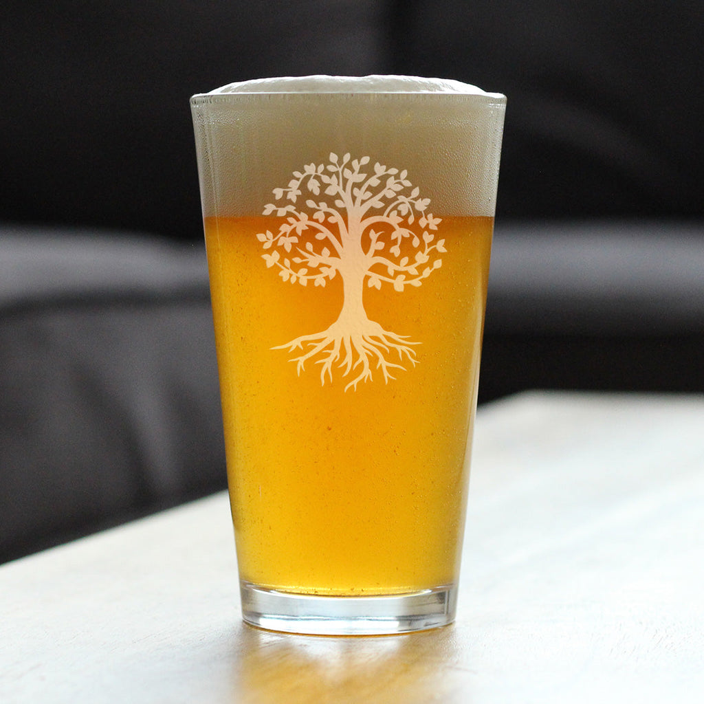 Tree Of Life - Pint Glass for Beer - Cute Family Themed Gifts and Decor - 16 oz Glass