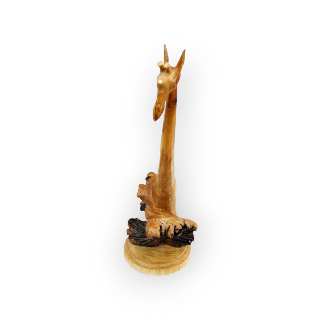 Hand Carved Giraffe Bust