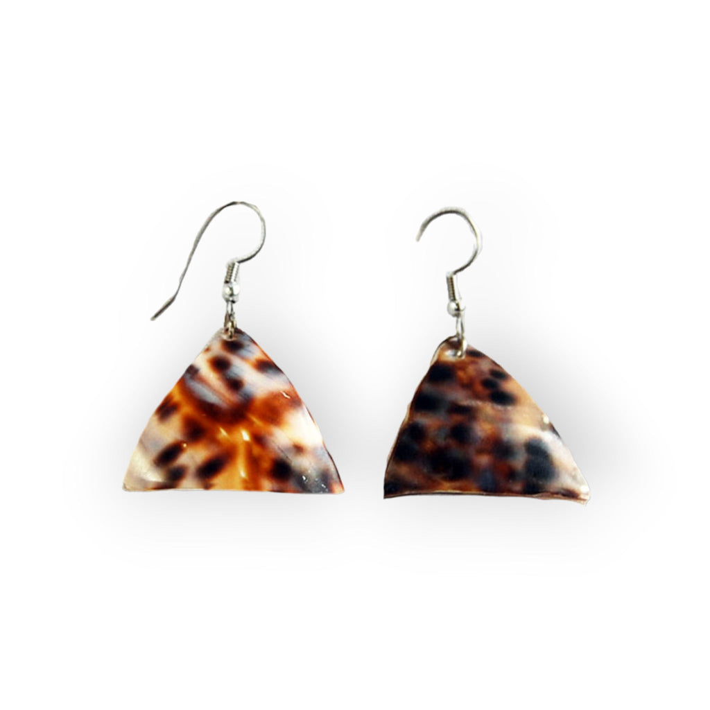 Triangle Seashell Hook Earring