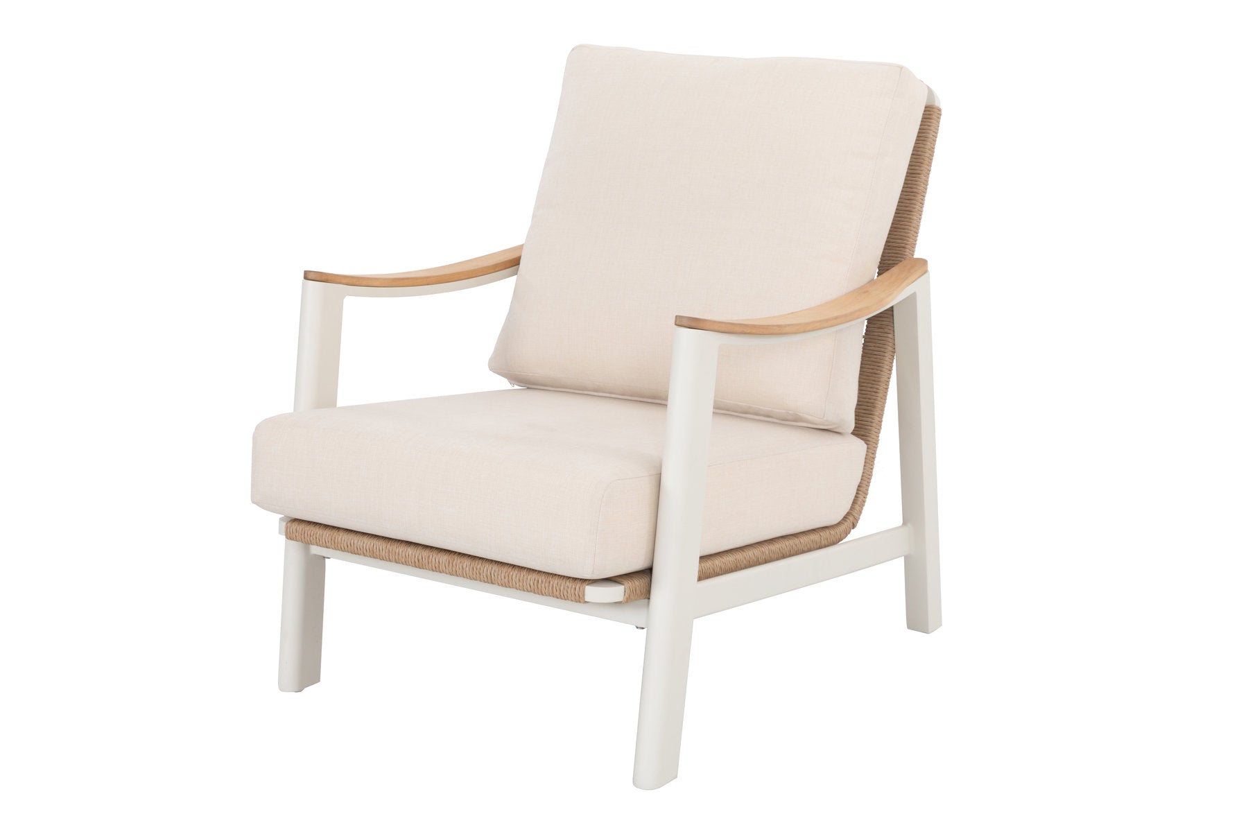 Riesling 4-Piece Wicker And Teak Living Room Set