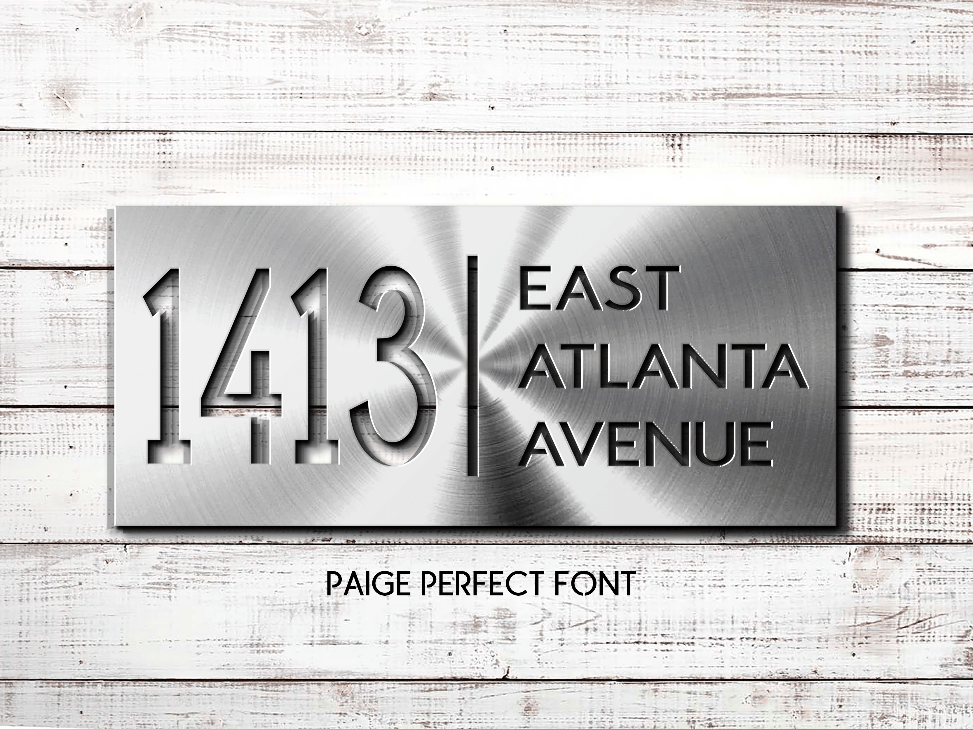 8 x 18 Custom Metal Address Sign, House Number Sign, House Number Street Sign, Address Plaque
