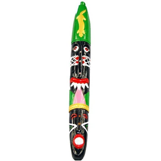 Hand Carved and Painted Tiki Mask 39" Long