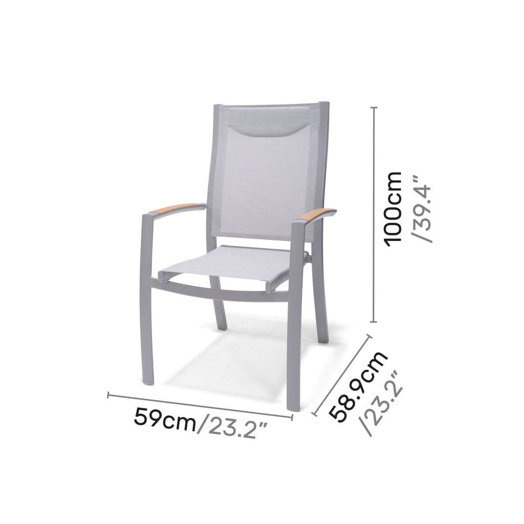 Panama Light Stacking Armchair - 2pc