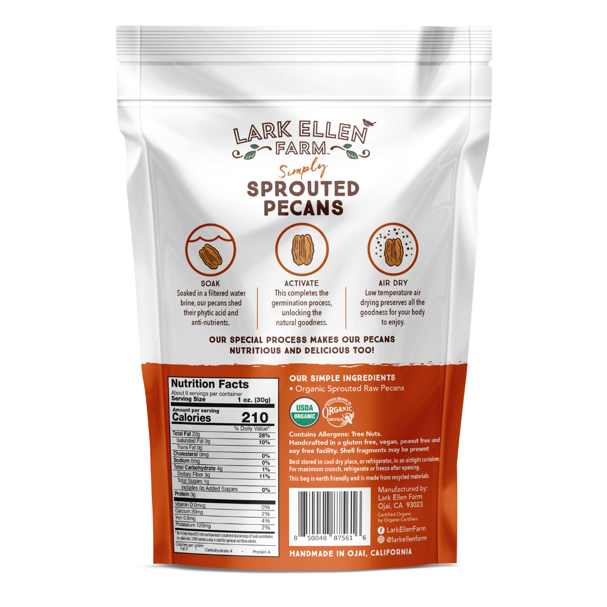 Pecans, Sprouted Organic