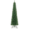 Pencil Christmas Tree with Memory Wire Branch Tips and Warm LED Lights