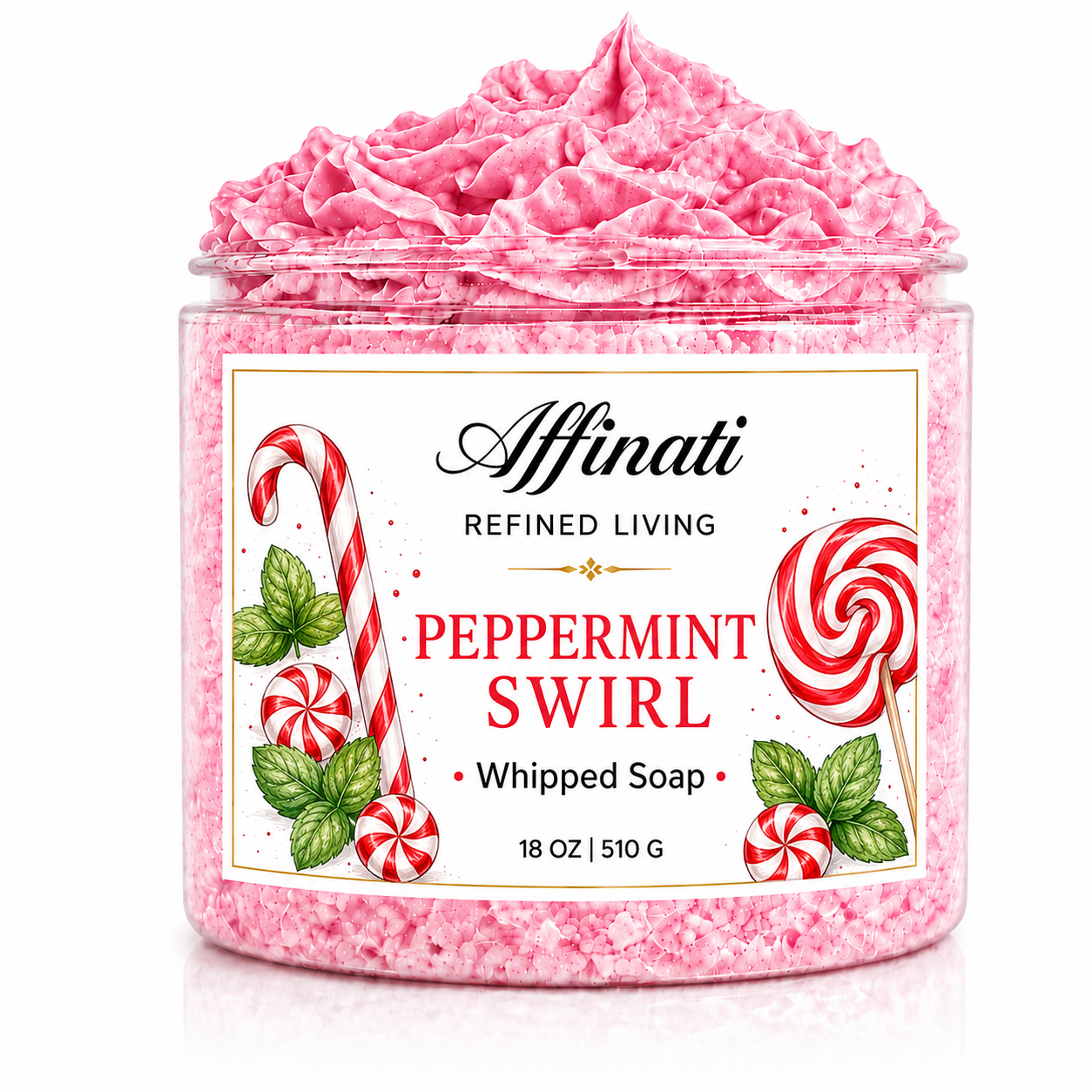 Peppermint Swirl Whipped Soap