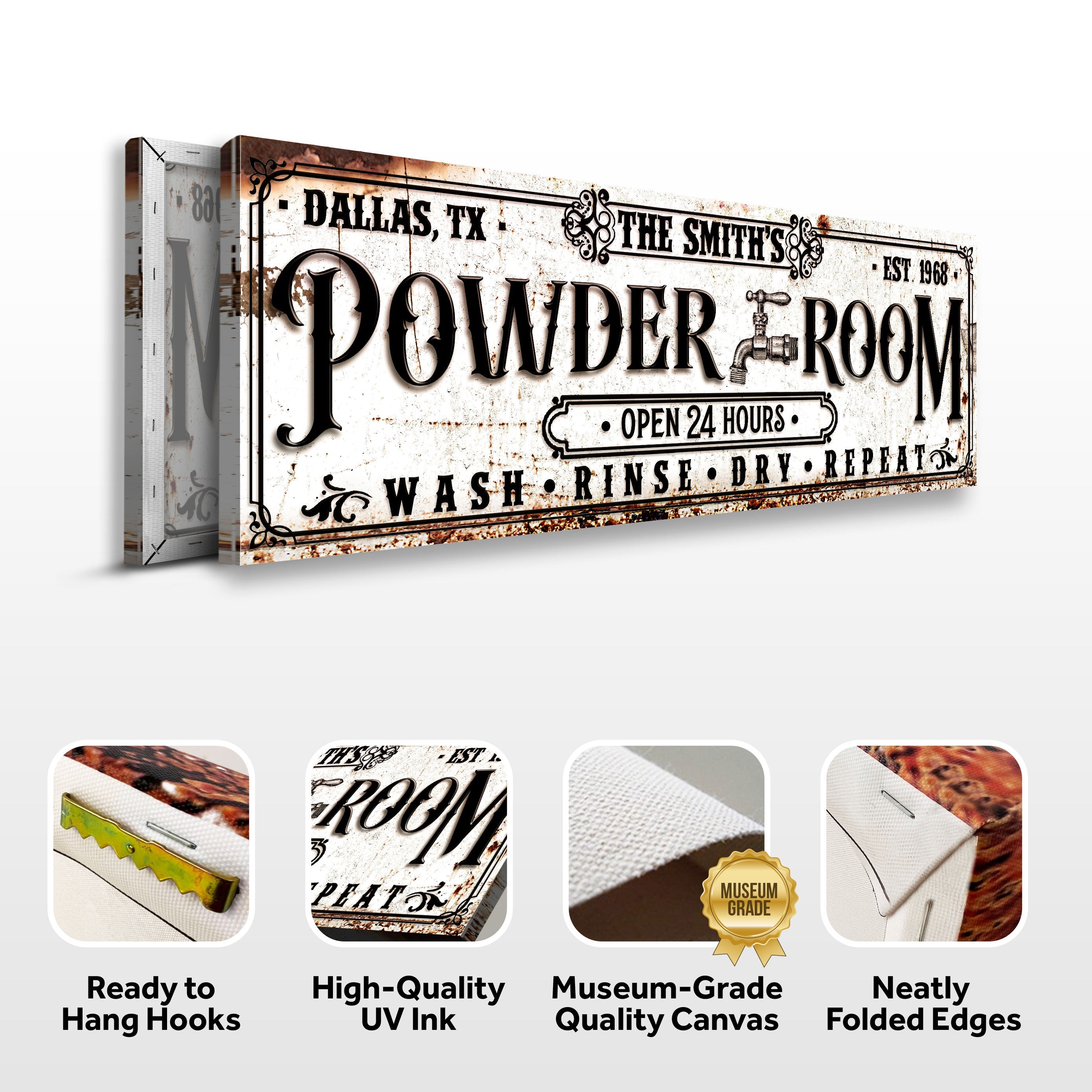 Personalized Powder Room Sign II