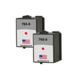 U.S. Remanufactured for Pitney Bowes 765-9 Fluorescent Red Ink Cartridges Twin Pack