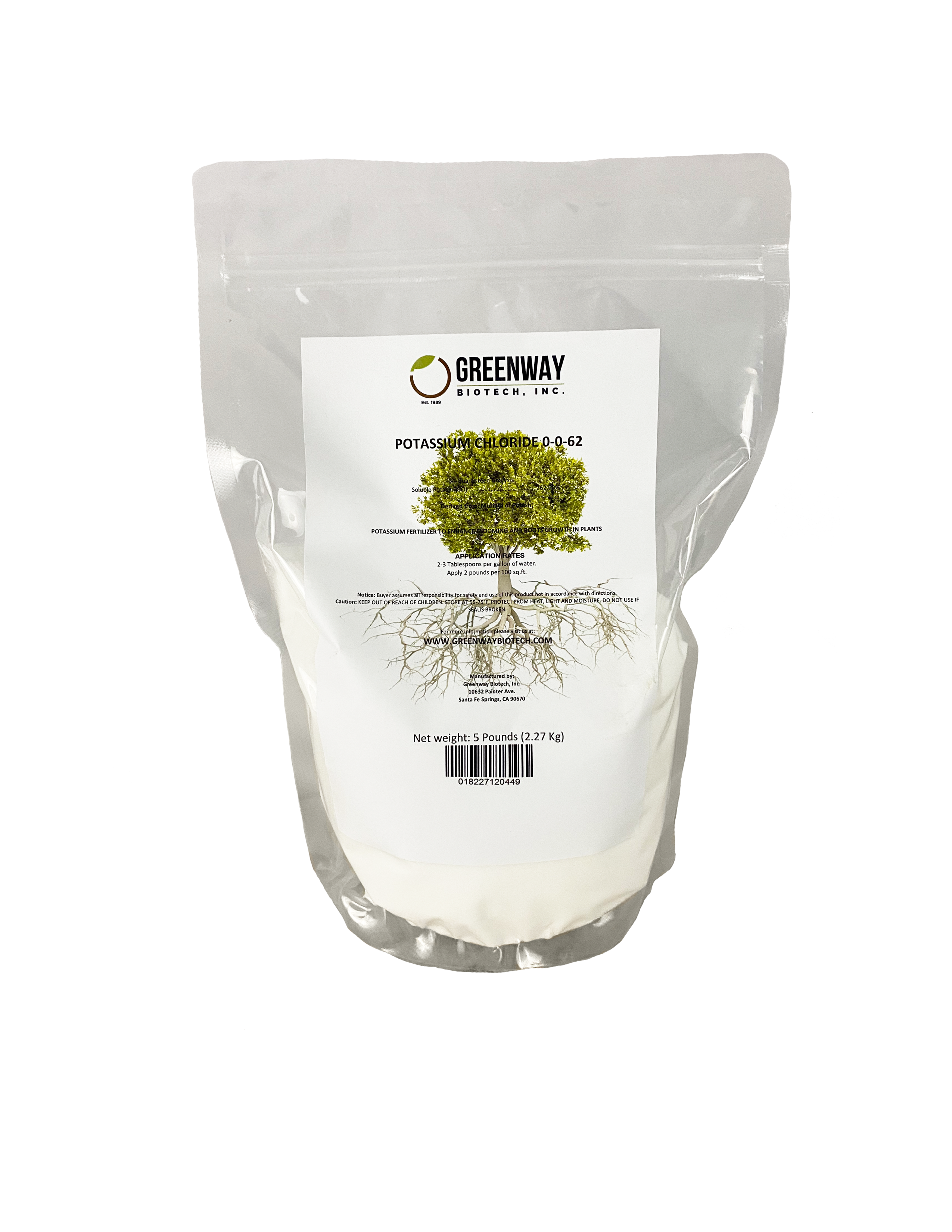 Potassium Chloride (Muriate of Potash) 0-0-62
